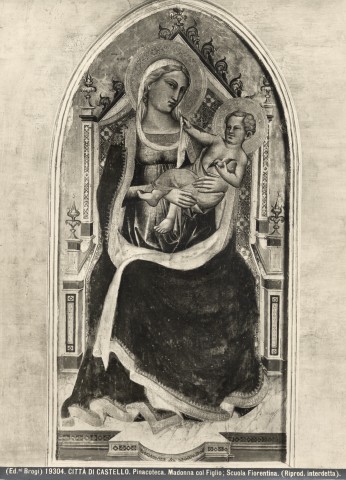 Brogi — Città di Castello. Pinacoteca. Madonna col Figlio; Scuola Fiorentina. — insieme
